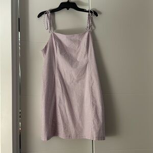 Purple and white checkered dress!